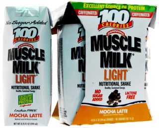 Zoom View   Muscle Milk Light RTD Nutritional Shake Mocha Latte 4 x 8 