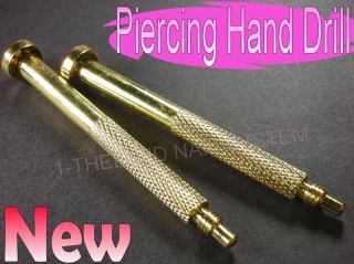 2x Nail Piercing Hand Drill Tool Dangle Charm Jewelry
