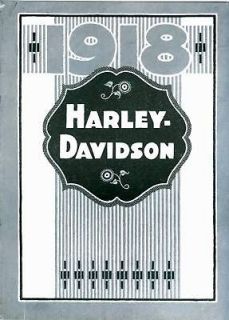 1918 HARLEY DAVIDSON MOTORCYCLE BROCHURE MODELS J,F,C & SIDECARS 