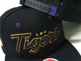 LSU Tigers BLACK HEADLINER SNAPBACK Adjustable NCAA Hat by Zephyr