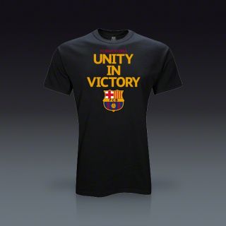 Unity in Victory Barcelona T Shirt   Black  SOCCER