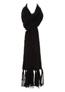 Matalan   Chunky Cable Knit Scarf Black