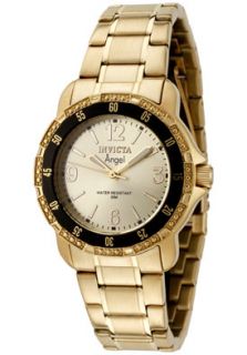 Invicta 0550 Watches,Womens Angel Gold Dial 18k Gold Plated, Womens 