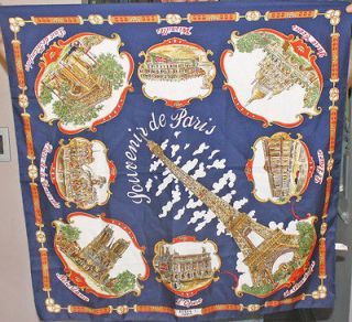 Womens Souvenir Scarf of Paris made in Italy