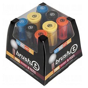 Brush T Golf Brush Tees Brush T Flexible Golf Tees 8 Pack Assortment 