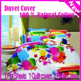 New Double Size Graffiti Art Quilt/Duvet/Comforter Cover Bedding Set 