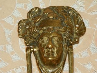   Brass Architectural Hardware Goddess Face Door Knocker home decor