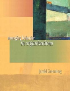   in Organizations by Jerald Greenberg 2004, Paperback, Revised