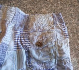 American Eagle patchwork blue shorts Size 2 CUTE