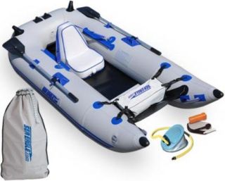 Sea Eagle 285 Pro Inflatable 9ft Pontoon Boat Incl Oars Motormount