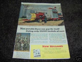 1956 New Holland Farming Dryer Corn Storage Bin Ad