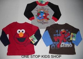   Toddler Boys 2T 3T 4T Long Sleeve SHIRT Tee Top ELMO Grover Cookie