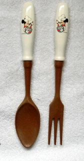 DISNEY MICKEY MOUSE SALAD FORK AND SPOON GOURMET MICKEY