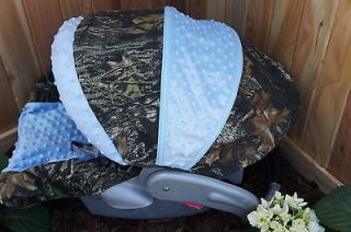 GRACO SnugRide INFANT CAR SEAT COVER Mossy Oak Camo Blue minky