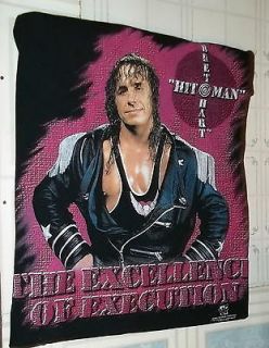 Vintage WWF Wrestling Shirt 1996 Bret Hitman Hart L RARE WWE WCW Hart 