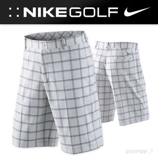 NEW   Nike Golf Plaid Flat Front Shorts   Mens   28 30 32 34 36 38 40 