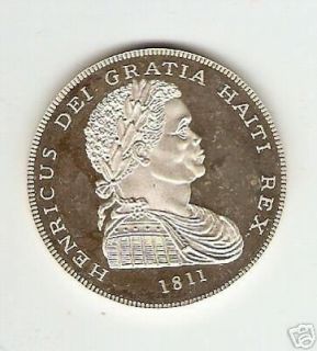 Rare 1811 Haiti Silver King Henry pattern Prooflike UNC