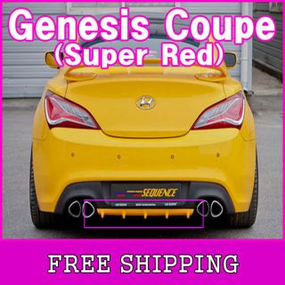   Mini Rear diffuser bumper Super Red (Fit: 08+ Hyundai Genesis Coupe