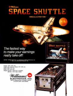Williams pinball Space shuttle system 9 cpu chip set