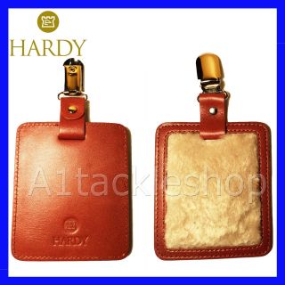 Hardy Leather Fly Fishing Patch/Box Clippable to Jacket/Bag for Salmon 