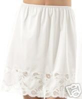 Mini Half Slip, White 18, Beautiful Lace Size L NWT