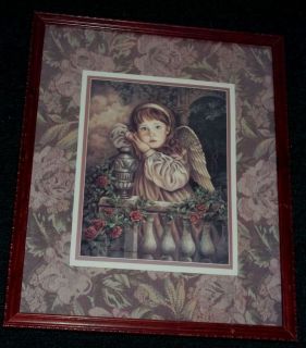 Vtg Home Interiors HOMCO Little Girl Angel Child Picture Shabby Decor 