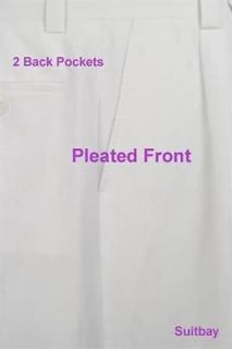 Steve Harvey SLACK   Mens Dress Slack for Suit Separate Solid White 