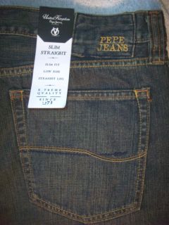 PEPE JEANS LONDON HATTON LOW SLIM STRAIGHT MENS JEANS SIZE 42 X 33 NEW 