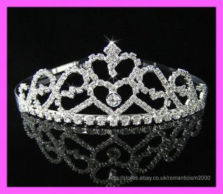 Wedding/Bridal crystal veil tiara headband cr126