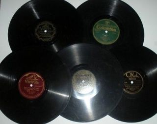 Lot of 5 Victrola Records Brunswick Victor Columbia OKeh Vintage 
