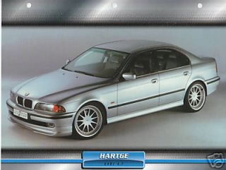 1997 97 HARTGE BMW 540i 4.7 Car 8.5x11 Print Sheet