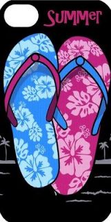 Personalized Custom Flip Flops Hibiscus iPhone 4 4s Silicone Cover 