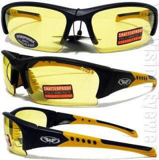 BOLD Yellow Hydrophobic Night Driving Lens Safety Glasses Sun 