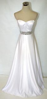 NWT HAILEY $170 White Pageant Evening Prom Ball Gown 8