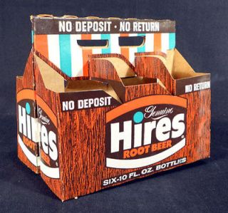 HIRES ROOT BEER UN USED SODA CARRIER FOR SIX 10oz BOTTLES
