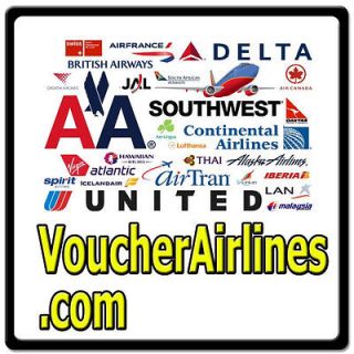 Voucher Airlines TRAVEL/TICKETS/FLIGHTS/AGENT/AIRFARE DISCOUNT 