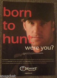 2009 Print Ad KNIGHT SHADOW MUZZLELOADER Born to Hunt Pro Hunter Tony 