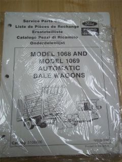 Ford/New Holland Service Parts Catalog~1068/1​069 Bale Wagons~Manual