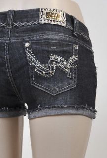 La Idol Shorts Jeans Size S Jewels Design on Back(1298SP)