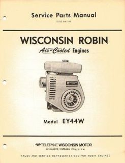 WISCONSIN ROBIN ENGINE   MODEL EY44W   FACTORY ILLUSTRATED PARTS GUIDE