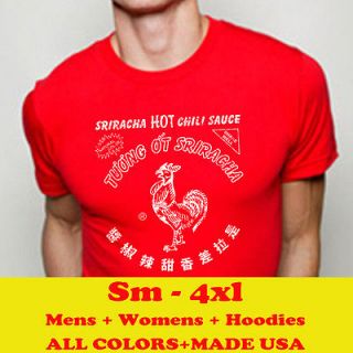 h138 ROOSTER HOT SAUCE funny humor rude ketchup chicken T shirt MENS 