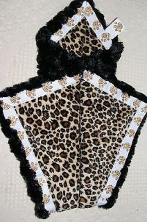 LEOPARD COUGAR PAWS WILLOW BLU COUTURE DESIGNER SECURITY BABY BLANKETS 
