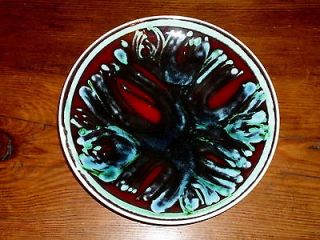 POOLE POTTERY DELPHIS 1960s Large Round Dish by CAROLE HOLDEN