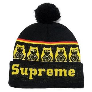 Hip Hop Supreme Fashion Yellow Owl Beanies Cotton Stay warm knit caps 