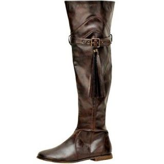 SALE NIB brown over the knee flat boots Size 6.5