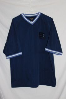 Mens Sean John Athletic V Neck Shirt. Blue Size X Large