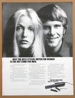 1972 REMINGTON HOT COMB Vintage Print Ad 10 x 13