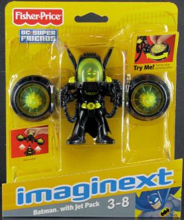 IMAGINEXT DC SUPER FRIENDS BATMAN with JET PACK NEW FISHER PRICE 