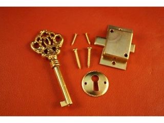 Grandfather Clock or Curio Door Lock and Fancy Key Set