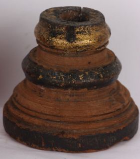   platform old vintage antique gold gilt gilding Buddha candle holder